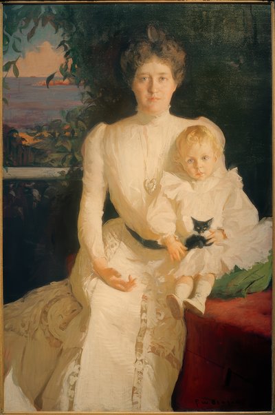 Emma Thaw with Son Alexander by Frank Weston Benson
